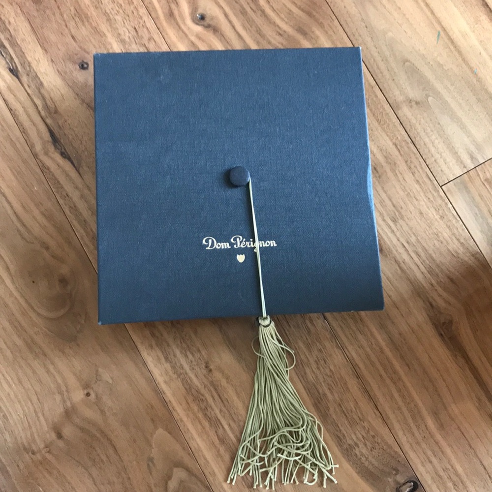 Dom Perignon champagne box topper with tassel